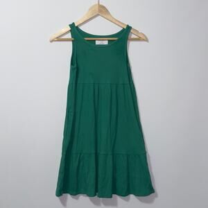 Old navy green Sleeveless Rib-Knit Swing Dress girls size large(10-12)